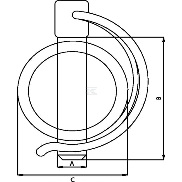 Zawleczka rurkowa 16x55 mm 5103862