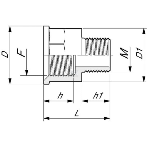 Nypel redukcyjny gwint wew./ gwint zew. Arag, 2" x 1 1/2" 2452067 Arag