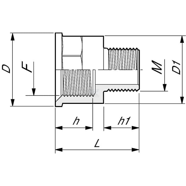 Nypel redukcyjny gwint wew./ gwint zew. Arag, 2" x 1 1/2" 2452067 Arag