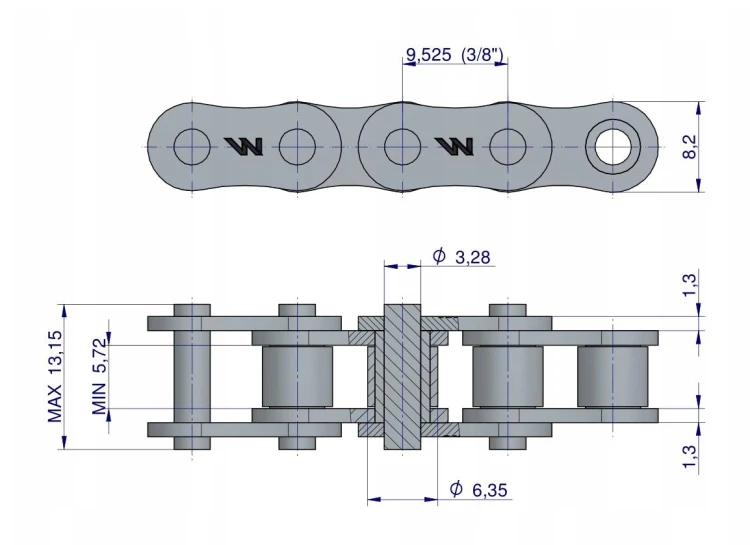 Łańcuch rolkowy 06B-1 2.png