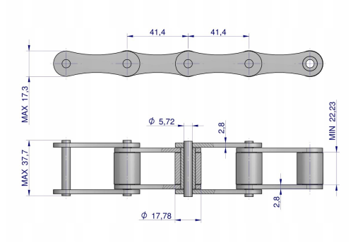 Łańcuch rolkowy S55 5m Waryński 2.png