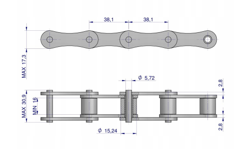 Łańcuch rolkowy S51 5m Waryński 2.png