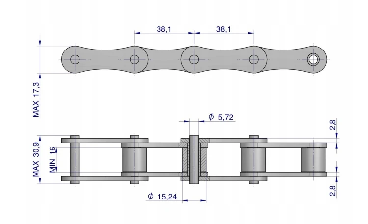 Łańcuch rolkowy S51 5m Waryński 2.png