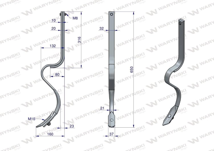 Ząb spulchniacza śladów 32x10x675 mm z redliczką Bagramet 61003061000010 Bagramet (1).jpeg