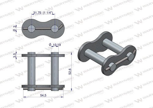 Zamek spinka 20BF16-01 z zawleczką do Prasa Rolująca Krone 9222960 Waryński sprzedawany po 100.jpg