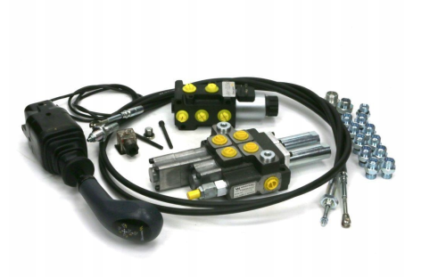 Zestaw 40L do ładowacza czołowego Rozdzielacz 2-sek.1 pływająca Elektrozawór Joystick Linki 1500mm Waryński.png