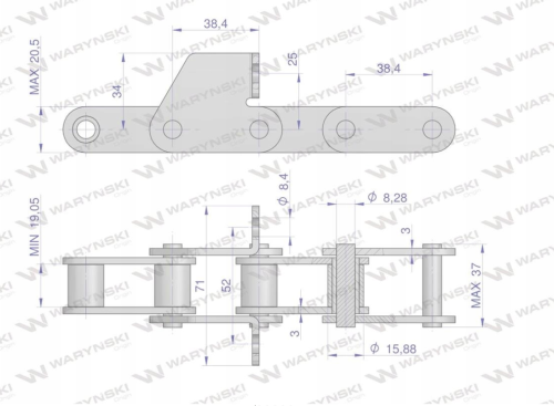 Łańcuch podajnika 38.4VB/SD/J2A łapka SD co 4 ogniwo 5m Waryński 2.png