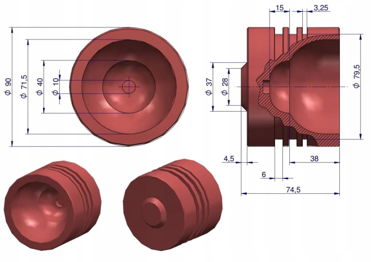 Tłok cylindra podnośnika 67118008 Zetor ORYGINAŁ URSUS 70118050