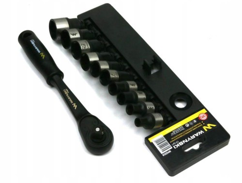 Zestaw L nasadek 1/2 z grzechotką 8 10 12 13 17 18 20 22 24 27 mm 11 el Waryński WMZ018