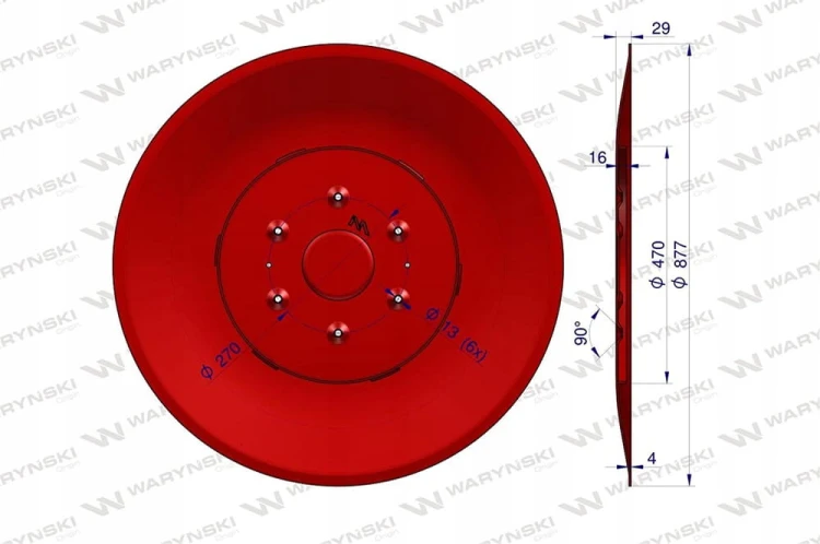 Talerz ślizgowy Kosiarka rotacyjna Famarol 1,85 m gr. 4 mm Waryński 512501010