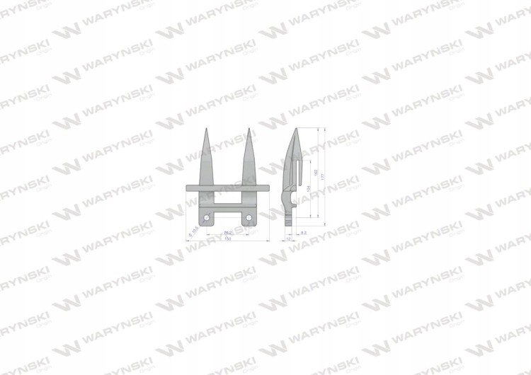 Bagnet palec podwójny hartowany do New Holland 379720 Waryński 80379720 (