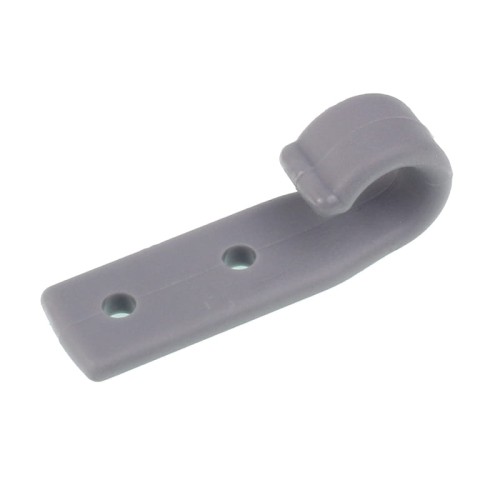 Hak Płaski Poliamidowy 63x20mm Rozstaw Otworów 20mm Szary Plandeki HAK PŁ.POLI.63x20