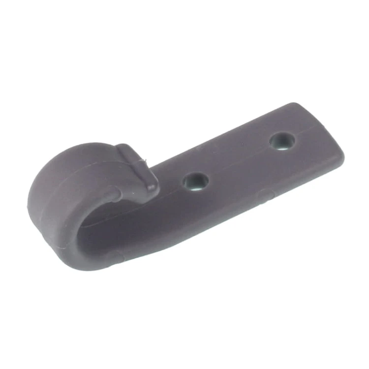 Hak Płaski Poliamidowy 63x20mm Rozstaw Otworów 20mm Szary Plandeki HAK PŁ.POLI.63x20