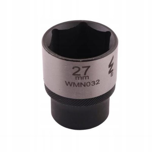 Nasadka sześciokątna 1/2". 27 mm. CrV50BV30. DIN 3124. Waryński WMN032