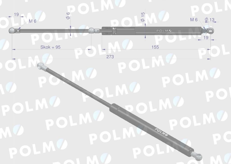 Siłownik szyba przednia szyberdach L max. 273mm X800420488000 CASE IH STEYR FENDT.png