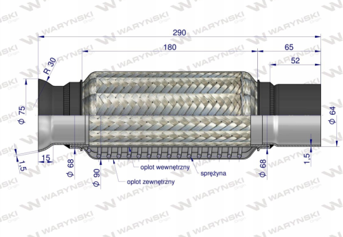 Rura elastyczna plecionka AL114384 John Deere 6510 6910.png