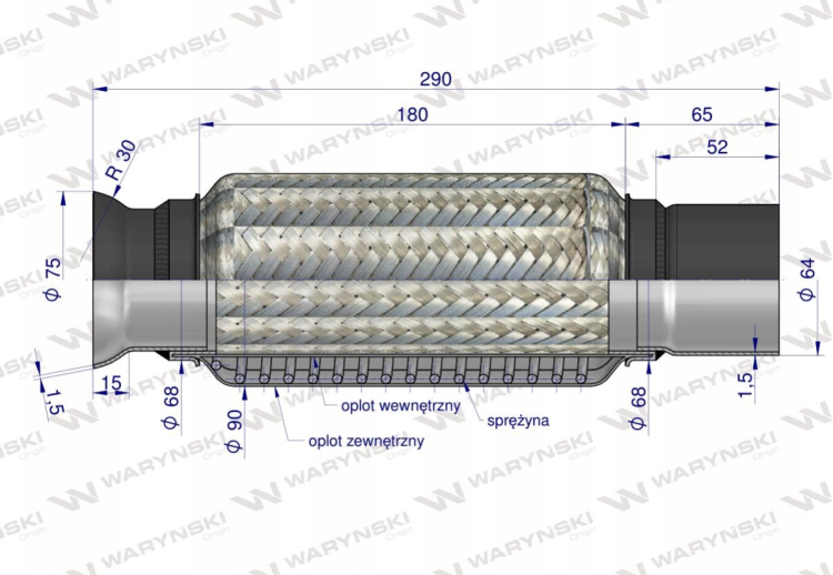 Rura elastyczna plecionka AL114384 John Deere 6510 6910.png