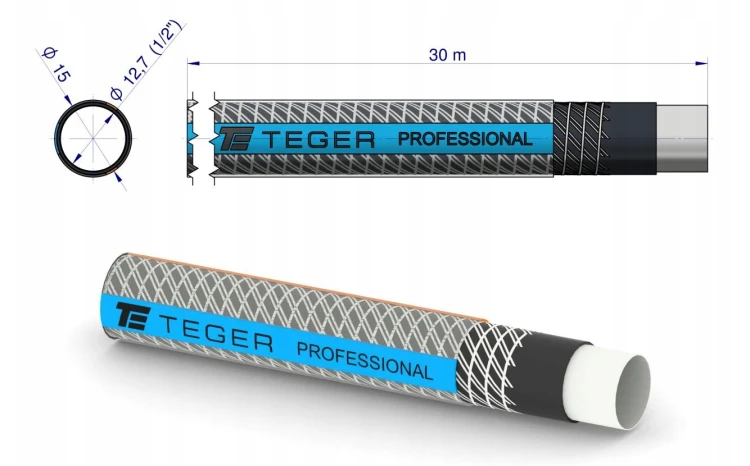 Wąż ogrodowy PROFESSIONAL- EXTRA FLEX . 30m TEGE.png