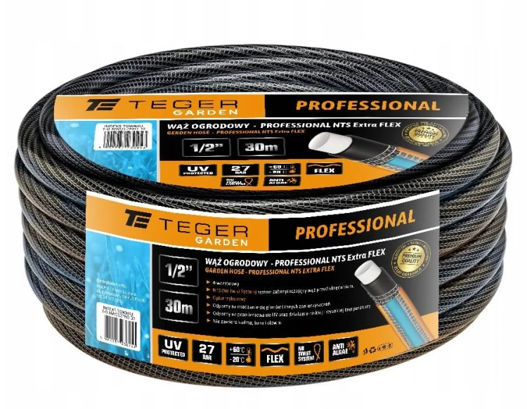 Wąż ogrodowy PROFESSIONAL- EXTRA FLEX . 30m TEGER T-O-NWO12PRO-30.png