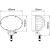 Lampa robocza LED owalna 65W 5200lm 10/30V z wtyczką Deutsch 2-pin światło rozproszone 13 LED
