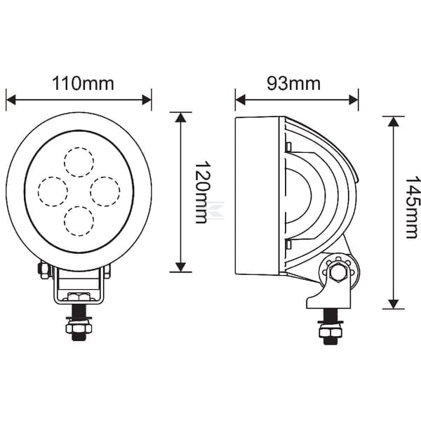 Lampa robocza LED 40W 4500lm, szerokokątna