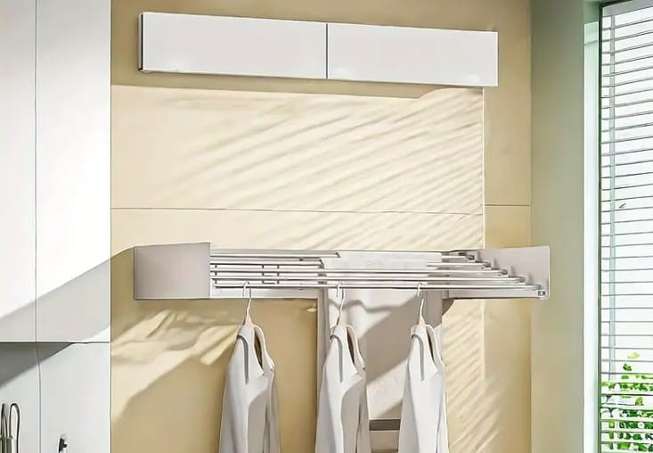 Suszarka balkonowa na pranie składana ścienna METALOWA 80cm wisząca