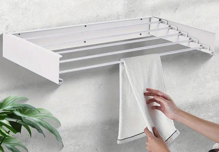 Suszarka balkonowa na pranie składana ścienna METALOWA 80cm wisząca