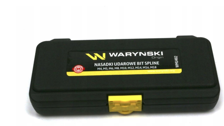 Zestaw nasadek udarowych 1/2 typu SPLINE 9 el Waryński WMU402