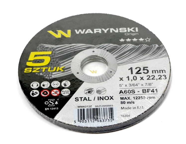 Tarcza do cięcia metalu 125 x1.0 x22.23 mm Waryński opakowanie.jpeg