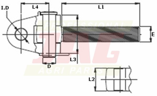 Głowica widełkowa L1 185mm 98-0736
