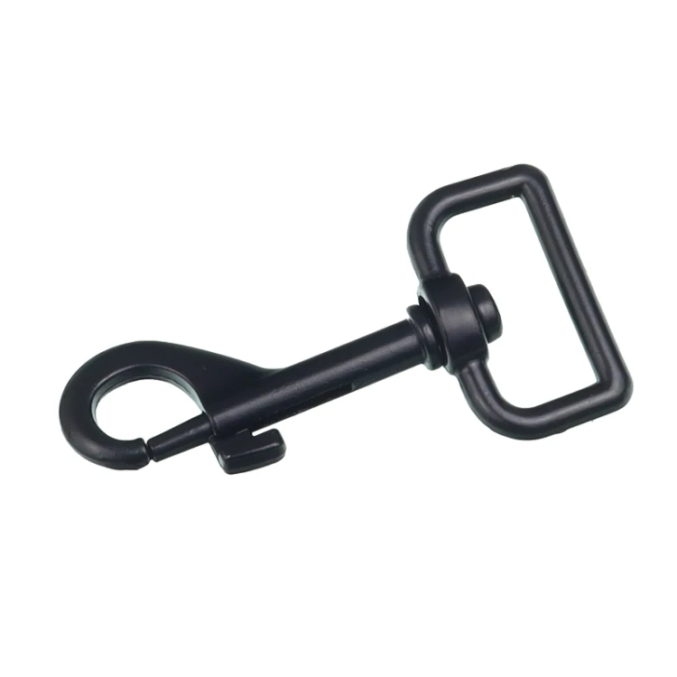 Karabińczyk 25x64mm czarny półmat nierdzewny KAR64MM25MM