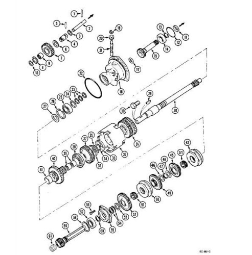 Wałek skrzyni biegów CASE SERIA 3200 4200 92756C91.jpg