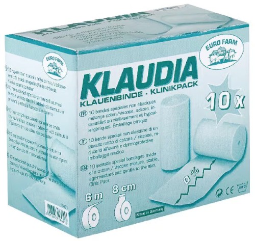 Bandaż Opatrunek elastyczny do racic Klaudia 8 cm x 6 m (10 sztuk ) VV4026