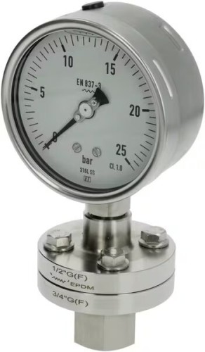 Manometr 100 mm przyłacze dolne 3/4" 0007211