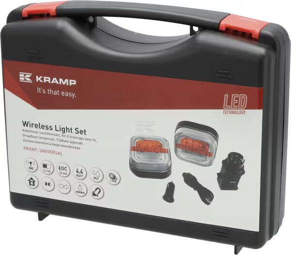 Zestaw bezprzewodowych lamp przednich LED 58x108x110mm