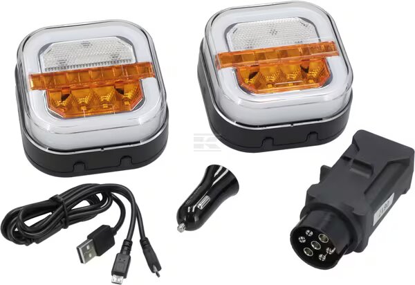Zestaw bezprzewodowych lamp przednich LED 58x108x110mm