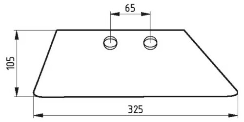 Lemiesz przedpłużka prawy ZX pasuje do Kuhn 631104 Molbro