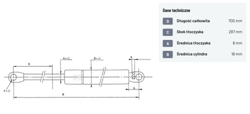 Siłownik Sprężyna gazowa 700mm skok 287 100N 0006256950.png