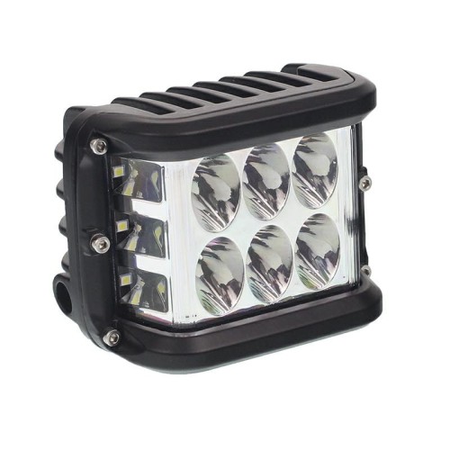 Lampa Robocza Panel LED, Białe Światło, Stroboskop Cube,10-30V 12LED,97x75x60 mm Obudowa Alum. CUBE12LE