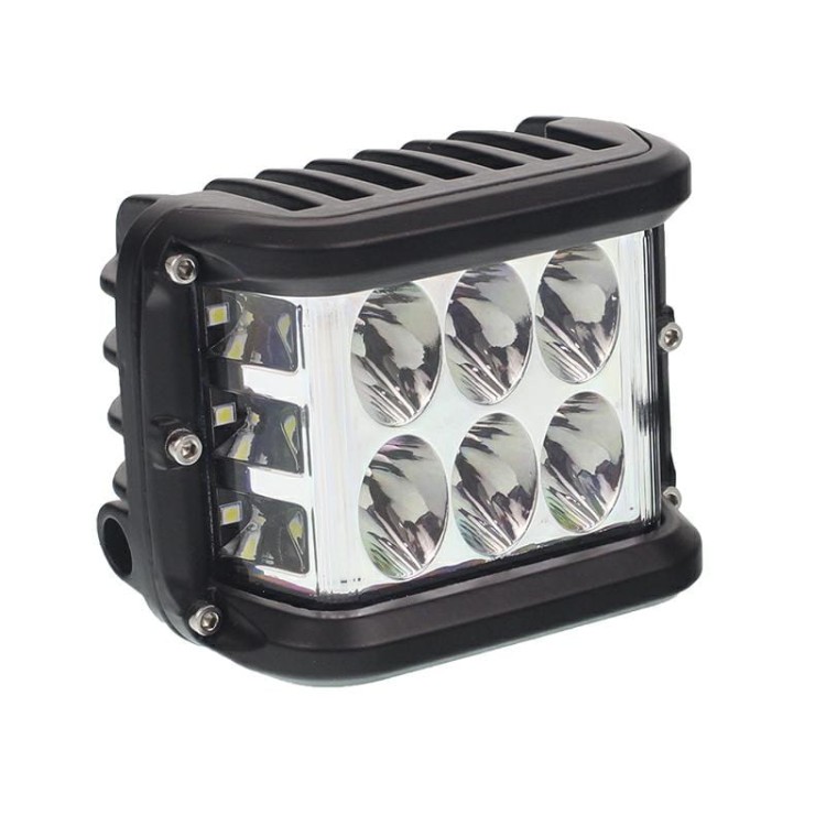 Lampa Robocza Panel LED, Białe Światło, Stroboskop Cube,10-30V 12LED,97x75x60 mm Obudowa Alum. CUBE12LE