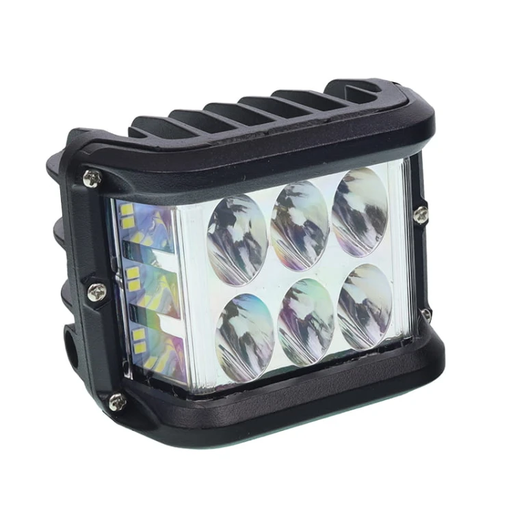 Lampa Robocza Panel LED, Białe Światło, Stroboskop Cube,10-30V 12LED,97x75x60 mm Obudowa Alum. CUBE12LE