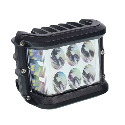Lampa Robocza Panel LED, Białe Światło, Cube,10-30V 12 LED,97x75x60 mm Obudowa Alum. CUBE12LEDB