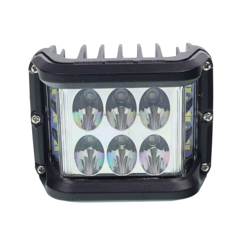 Lampa Robocza Panel LED, Białe Światło, Cube,10-30V 12 LED,97x75x60 mm Obudowa Alum. CUBE12LEDB