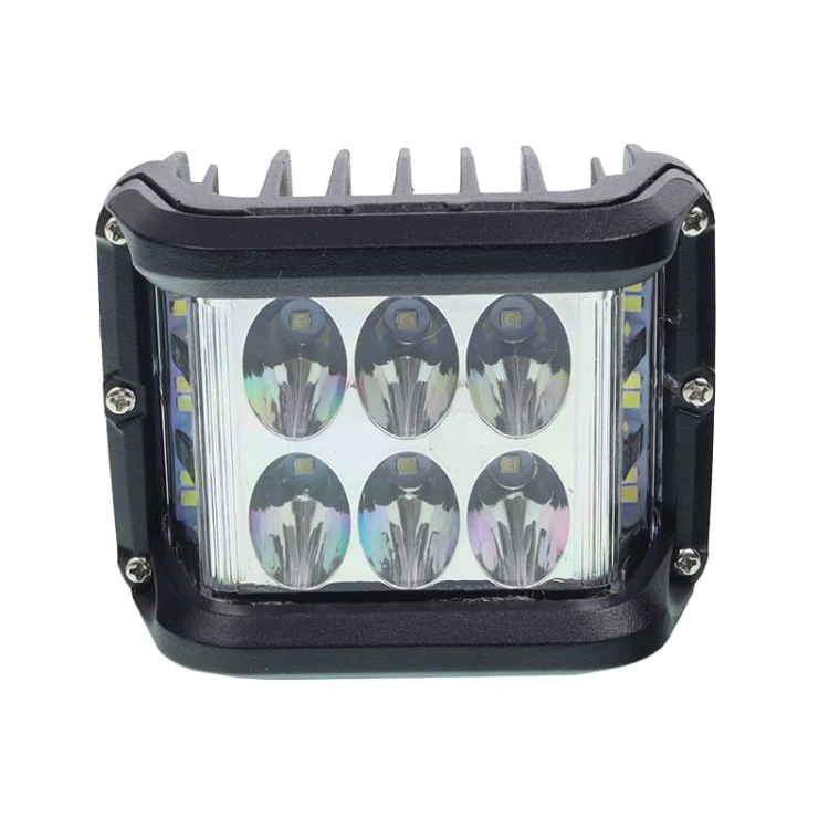 Lampa Robocza Panel LED, Białe Światło, Cube,10-30V 12 LED,97x75x60 mm Obudowa Alum. CUBE12LEDB