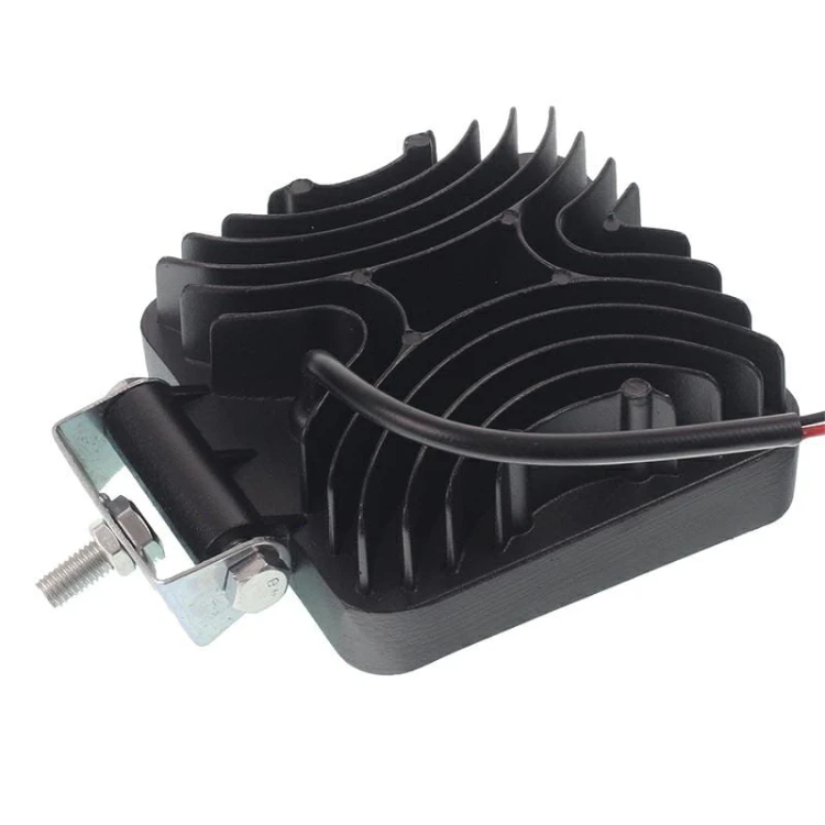 Lampa Robocza ledowa prostokątna 16 LED Bez Otworów, Oświetlenie Rozproszone (Flood),107x107x50 mm Obudowa Alum. 9-32V LRLP16BO