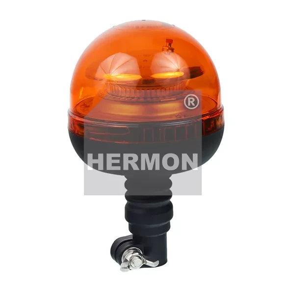 LAMPA OSTRZEGAWCZA 12-24V KOGUT LED MOCOWANIE NA TRZPIEŃ GUMO, ECE R10, BŁYSKOWA, 45 LED.webp