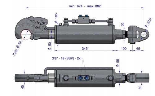Łącznik Centralny Hydrauliczny KAT 3 674-882mm 32mm Waryński 2.png