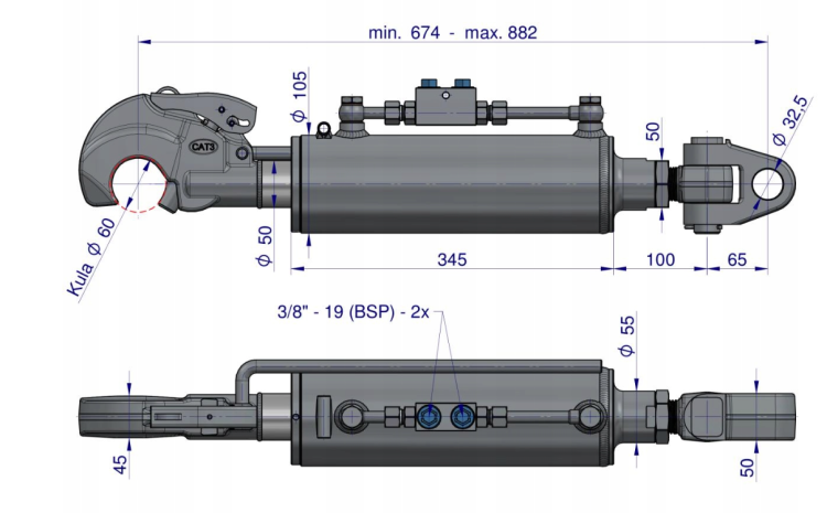 Łącznik Centralny Hydrauliczny KAT 3 674-882mm 32mm Waryński 2.png