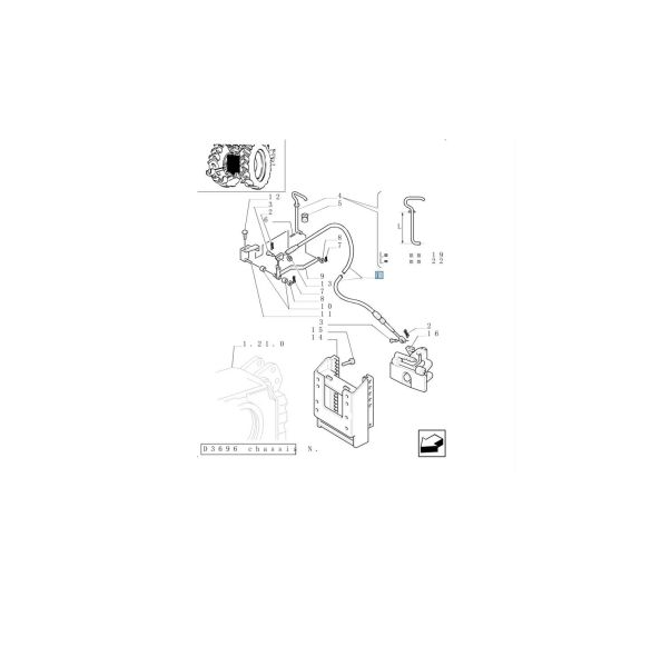 Linka automatycznego zaczepu New Holland TM FIAT FORD 1750mm 82011893 CNH.png