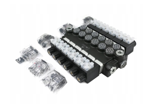 Rozdzielacz hydrauliczny 6-sekcyjny sterowany elektrycznie 12V 40L VOIMA  1.png